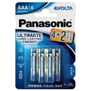 6 x Panasonic Evolta LR03 AAA blister result
